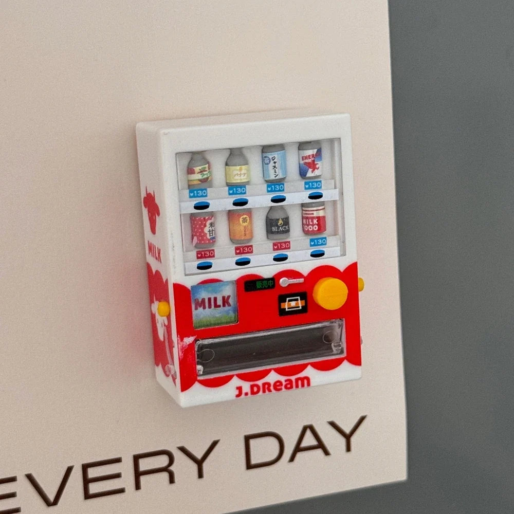 Mini Simulation Model Light Sign Fridge Magnets Dollhouse Vending Machine Magnetic Sticker for Refrigerator DIY Home Decoration