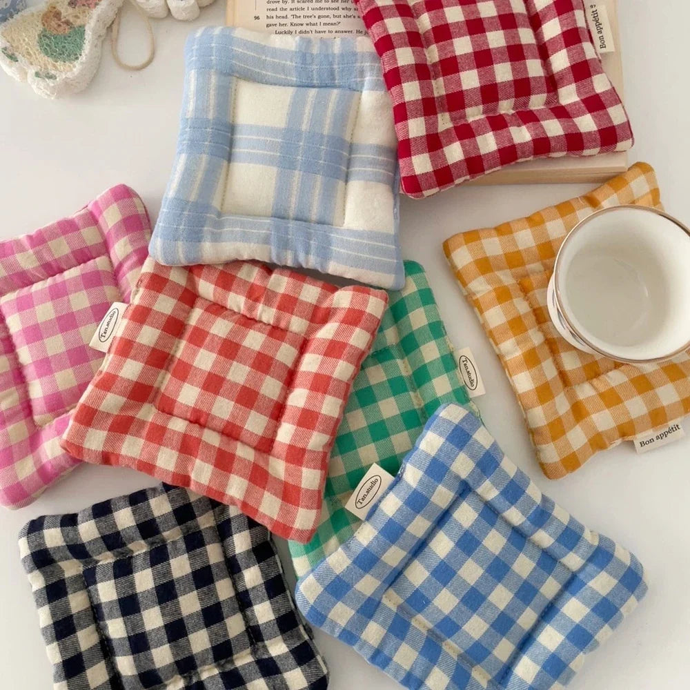 Coaster Fresh Pastoral Style Cotton Coaster Cloth Insulation Pad Table Mat Placemat Home Decoration Kitchen Accessories