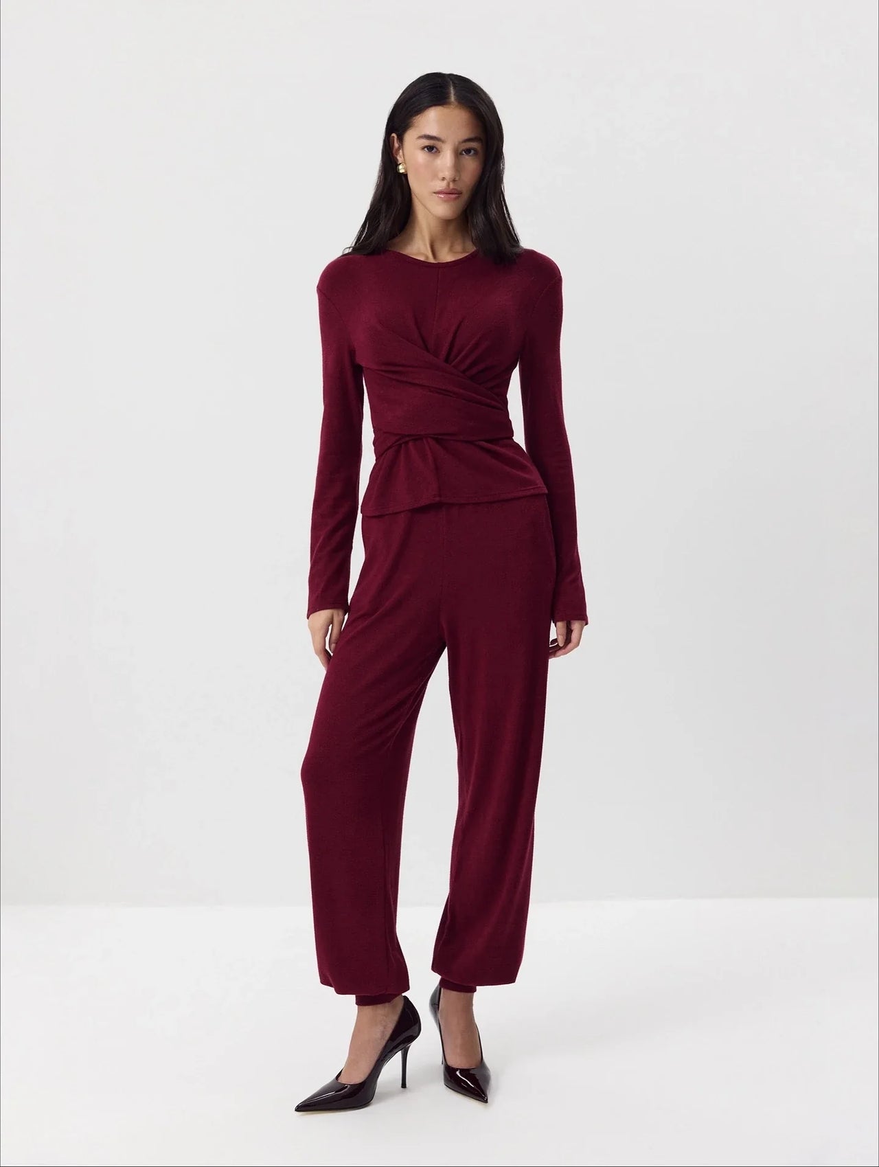 Hirsionsan Modal Soft Loose Sets Women 2026 Casual Two Pieces Long Sleeve T Shirts and High Waist Dresses Outfits Tracksuit
