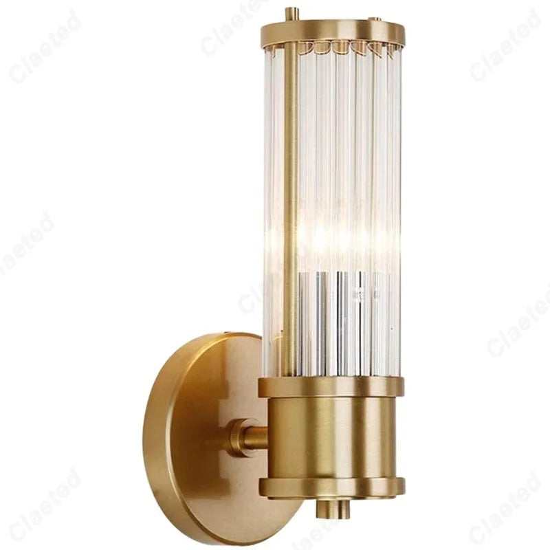 Modern Creative Simple LED European Crystal Wall Lamp Living Room Study Bedroom Bedside Decorative Lighting Lamps