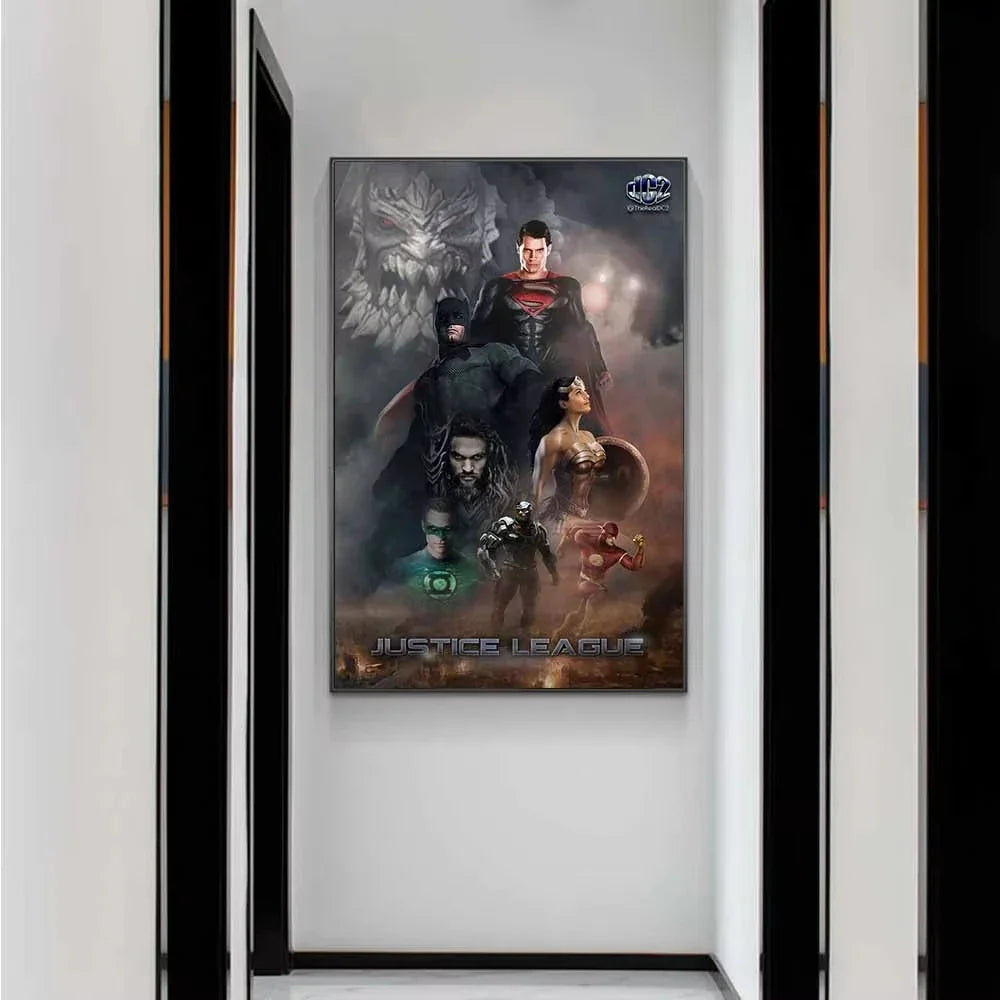 Superman And Batman Superhero Justice League DC Movie Prints Poster Canvas Painting Modern Wall Art For Living Room Home Decor