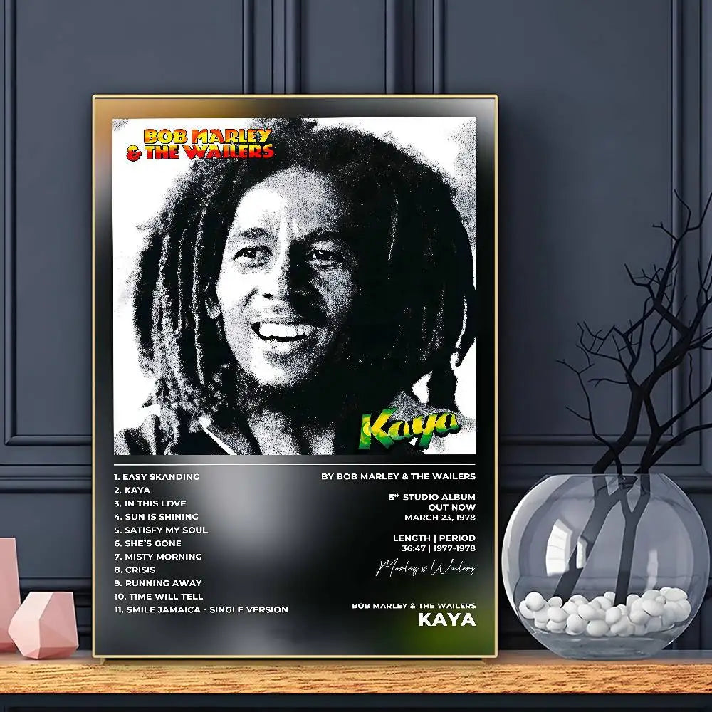 Singer Bob Marley Poster HD Art Sticky Wall Waterproof Home Living Room Bar Decoration