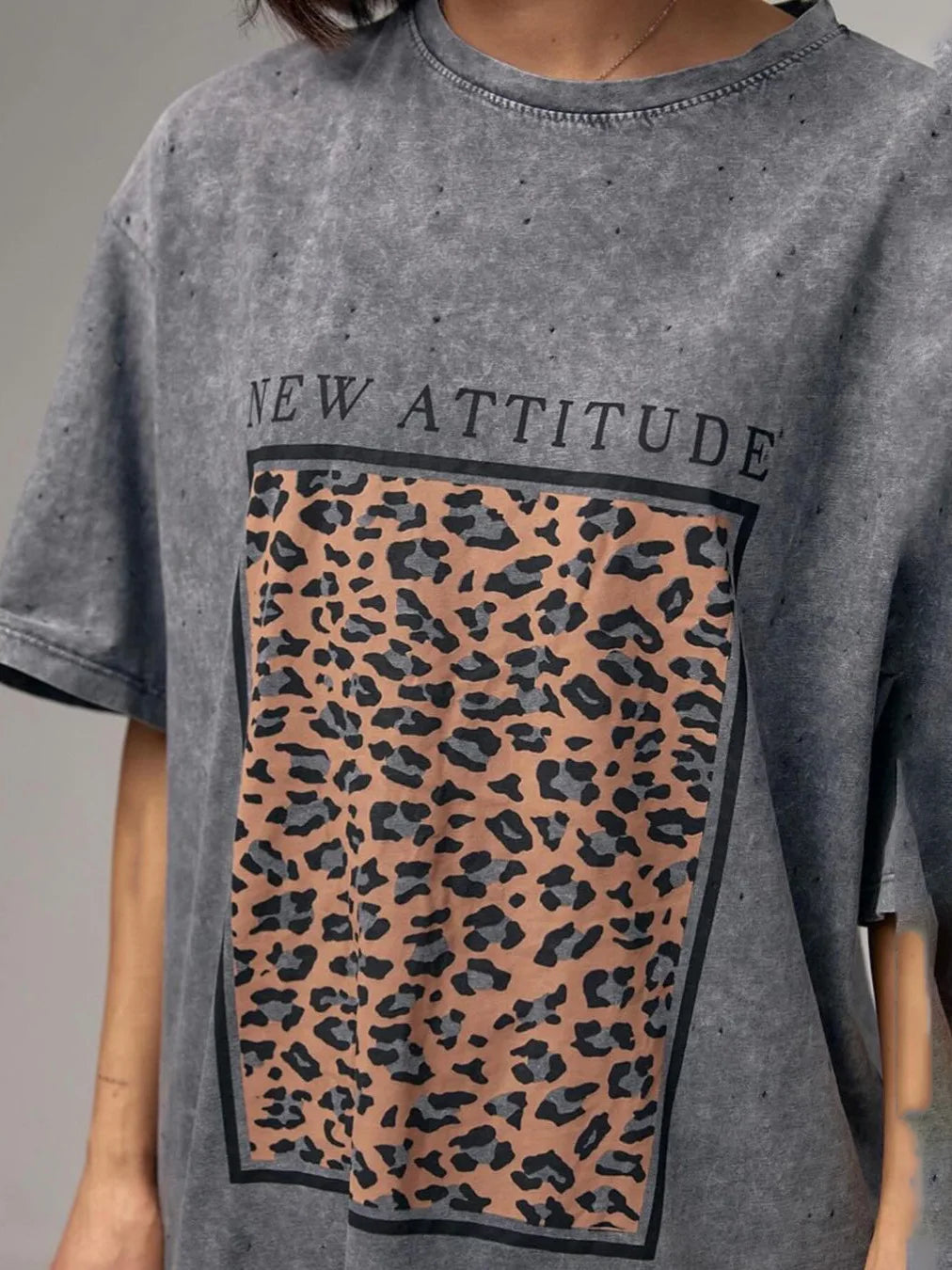 2025 new casual versatile 100% heavyweight cotton short-sleeved t-shirt female washed black do old retro American ins loose top