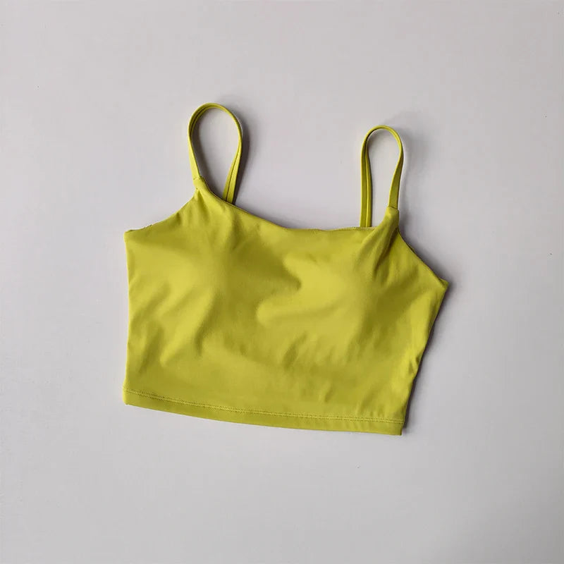 High-end Sports Bra Gym Camisole Fixed Pad Push-up Sports Underwear Women's Strapless Beauty Back Training Fitness Bra Yoga Bra