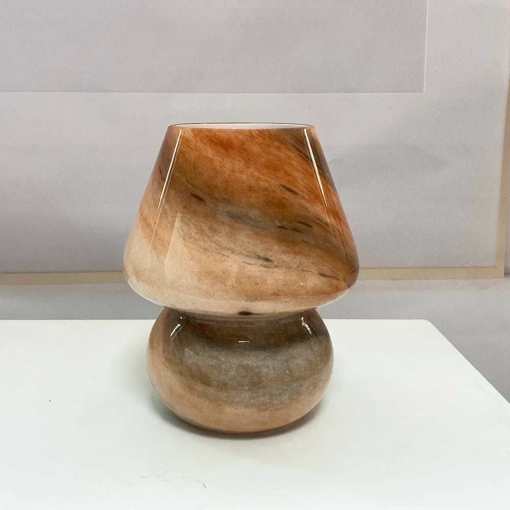 Ins Medieval Style Handmade Glass Mushroom Table Lamp Planet Bedroom Creative Bedside Earth Moon Mars Night Lamp Drop Shipping