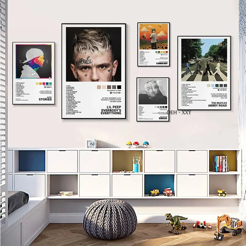 Music Album Covers Poster Gifts Juice Wrld,Tyler Hip Hop Rapper Singer Album Covers Canvas Painting Wall Art Pictures Room Decor