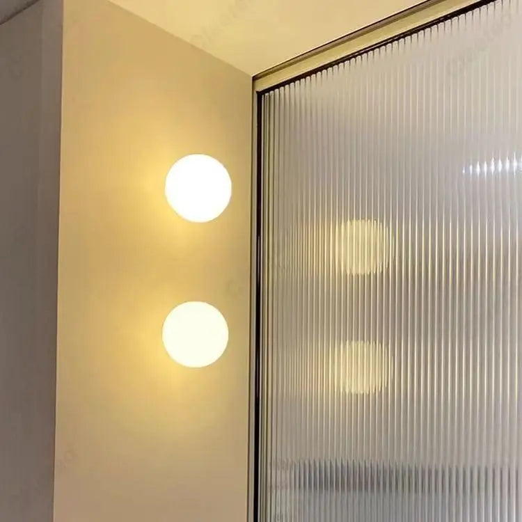 Creative Simple LED Ball Glass Wall Lamp Living Room Corridor Bathroom Bedroom Bedside Decorative Lighting