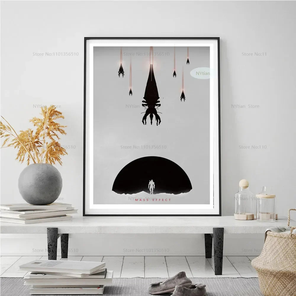 NT1464 Mass Effect Poster Minimalist Classic Game Gift Posters And Prints Wall Art Picture Canvas Painting For Home Room Decor