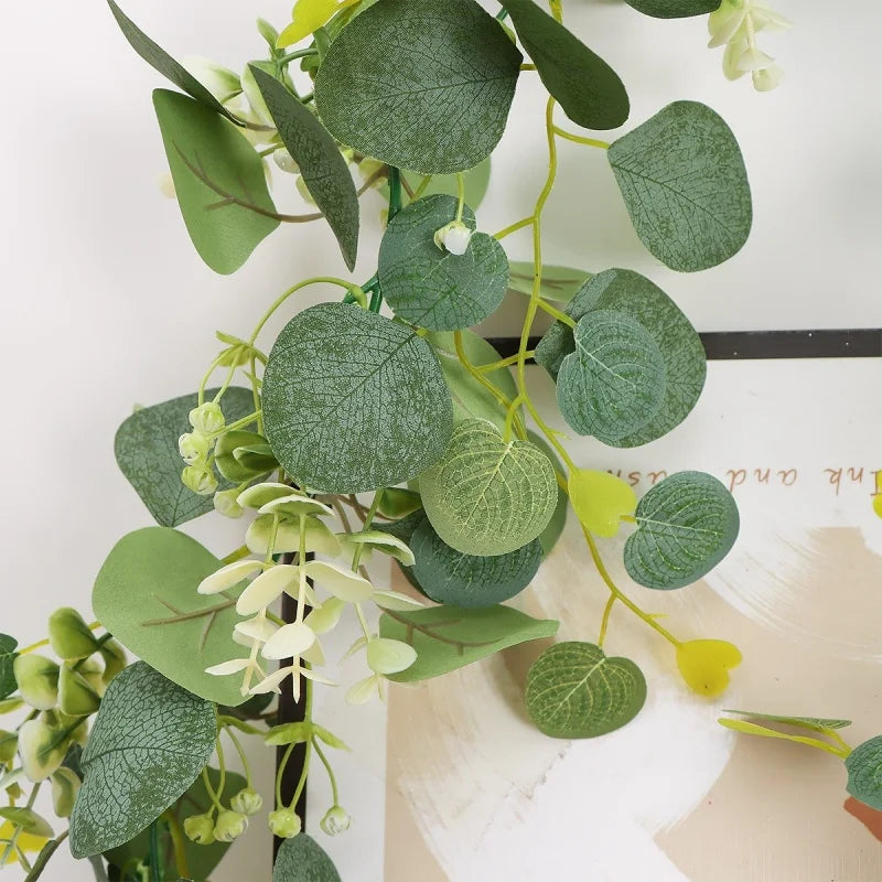 Artificial Eucalyptus Leaves Plant Green Hanging Plant Outdoor Garden Wedding Home Party Deco Greenery Foliage Vine Home Decor
