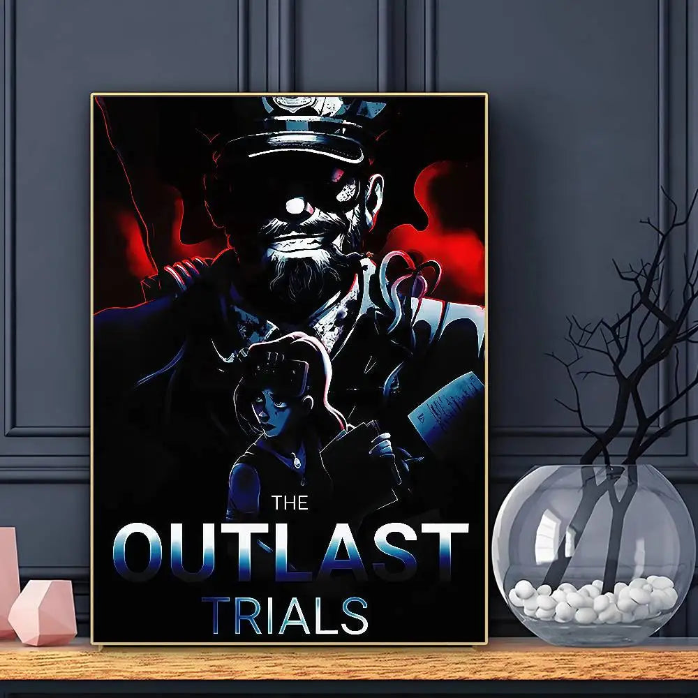 GAME The Outlast T-Trials Poster HD Art Sticky Wall Waterproof Home Living Room Bar Decoration