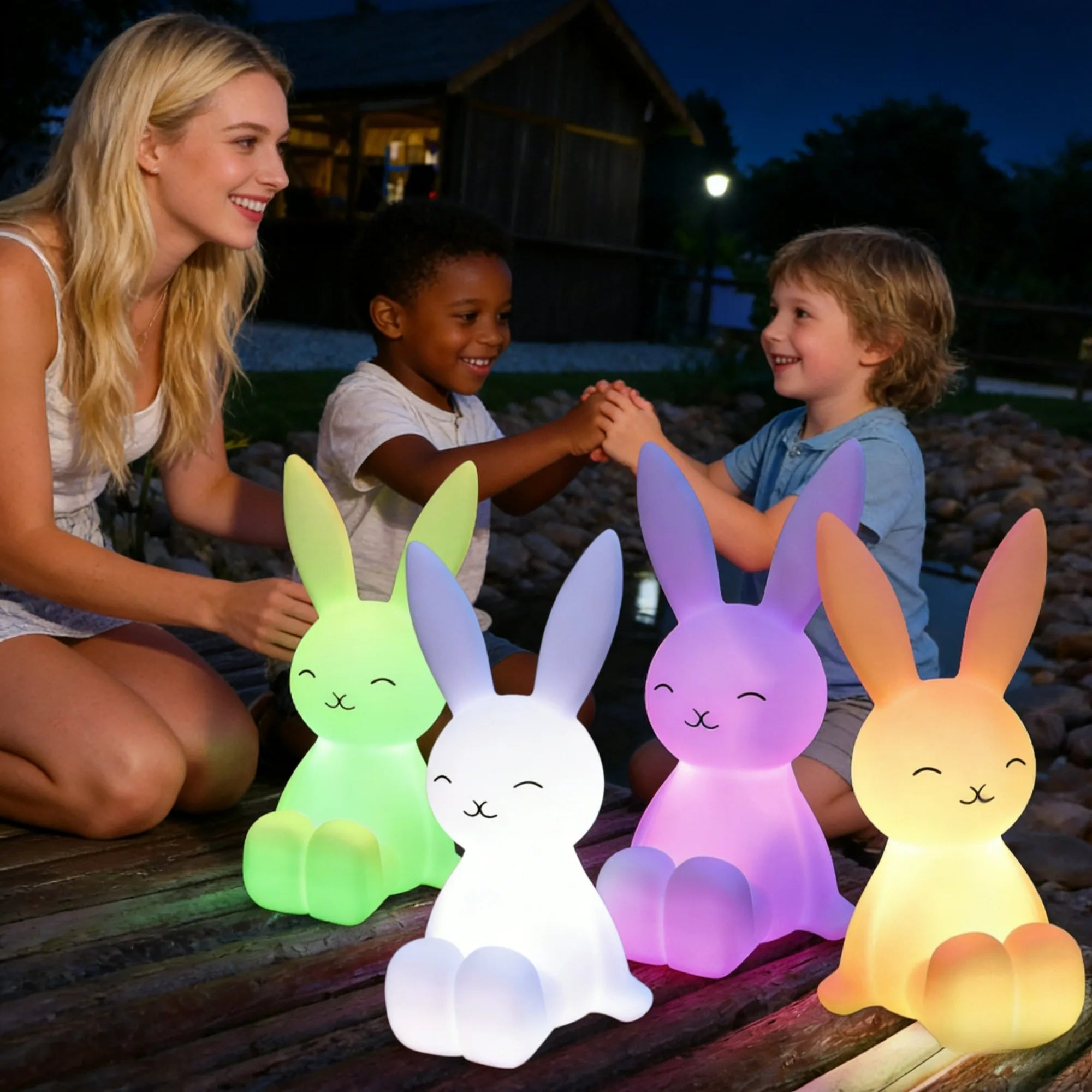 Cute Lighting Rabbit Mood Light Night Light LED Lights Amps for Room Writing Lamp Desk Lamp Children's Night Lamp Gift