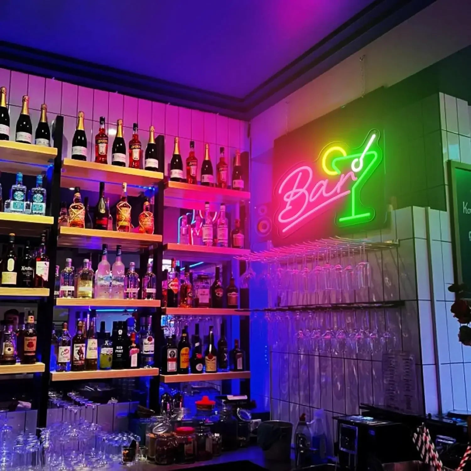 Bar Neon Sign LED Neon Lights Sign USB Powered Wall Decor for Bar Cart Party Club Man Cave Cocktail Bar Gift for Friend