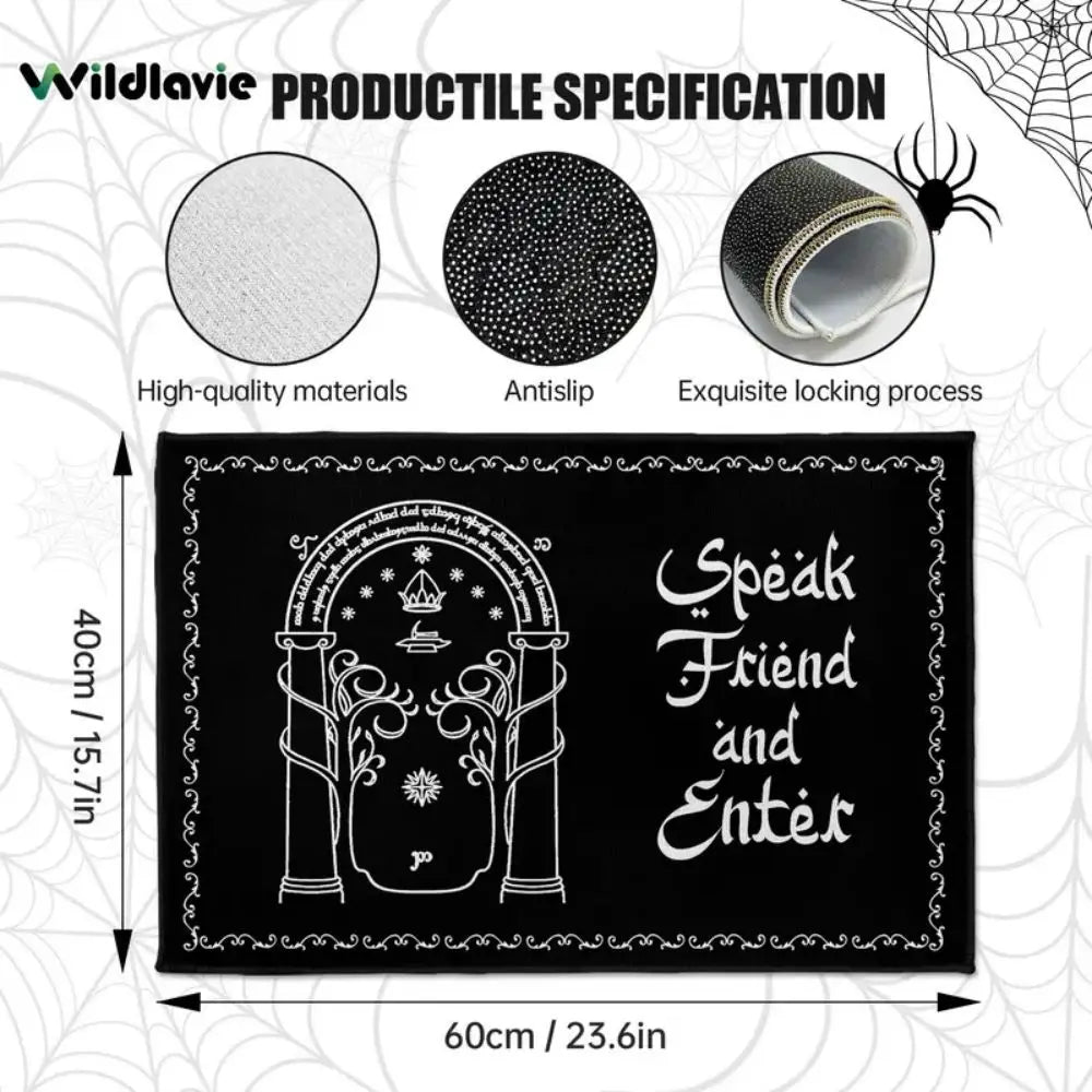 VIKAMA Lord of the Rings Themed Doormat Hobbit Archway Durable Non-Slip Entrance Mat Hallway Doormat Bathroom Rug Home Decor