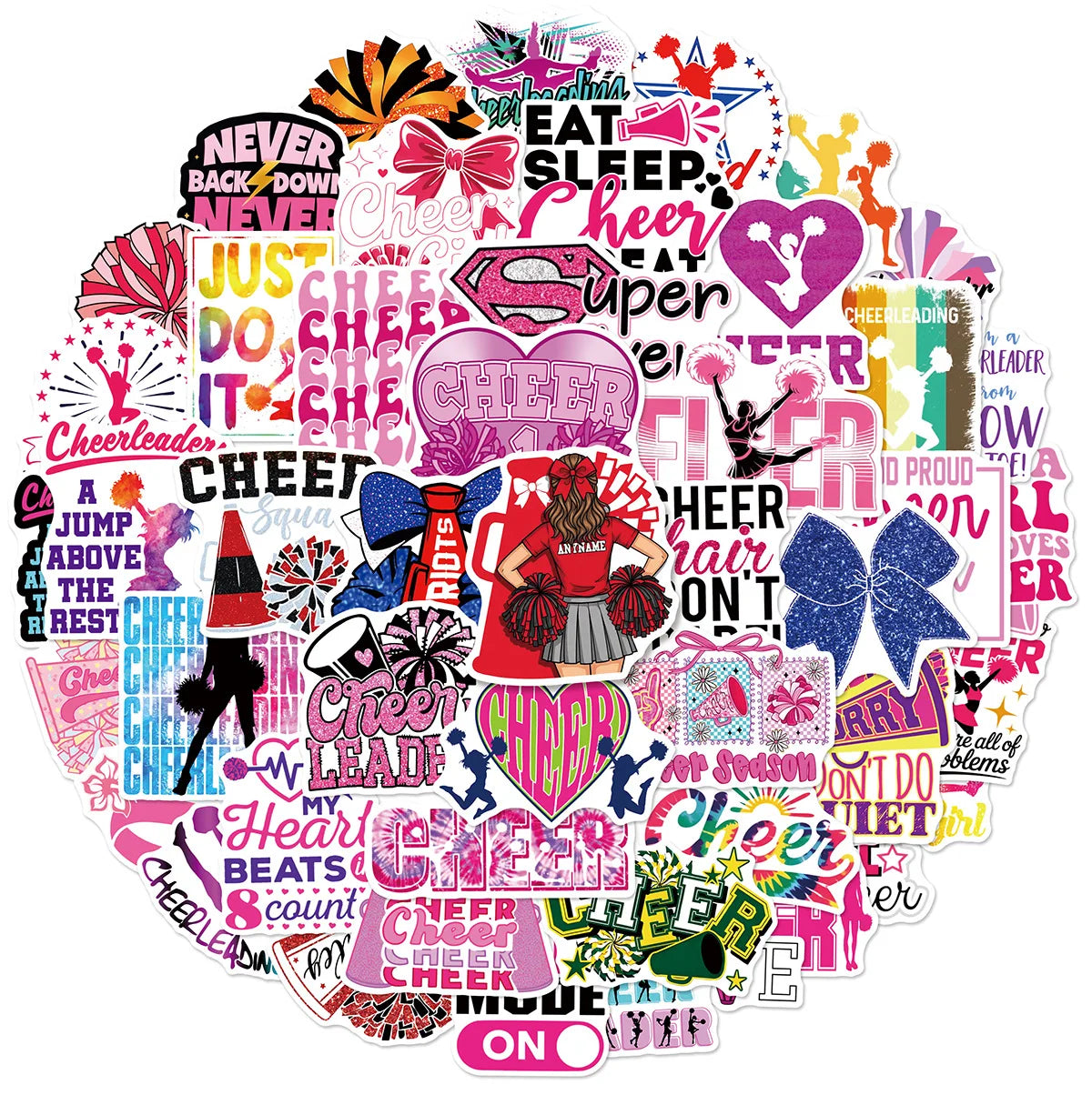 50/100PCS Cheerleading Personalized Graffiti Stickers Car Luggage Water Cups Scooter Stationery Notebook Stickers