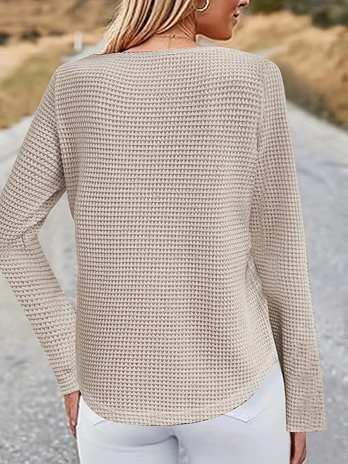 Elegant Casual Woman T-Shirt Fashion Loose T-Shirt Woman Temperament Long sleeve T-Shirt Holiday Weekend