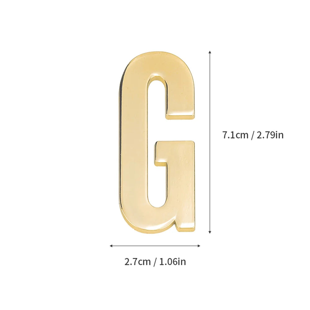 1Pcs Metal Self Adhesive House Number English Alphabet Letters for Apartment Room Door Plate Table Mailbox Number Stickers 7*3cm