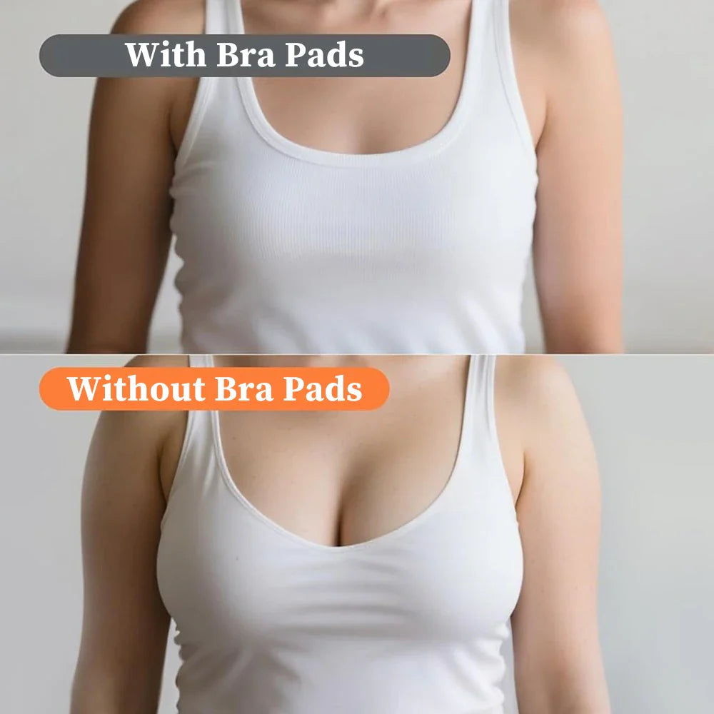 Double Sided Sticky Bra Inserts Push Up Adhesive Bra Pads Breast Enhancer Pads Cup Add Up for Bikini Swimsuit Strapless Dress