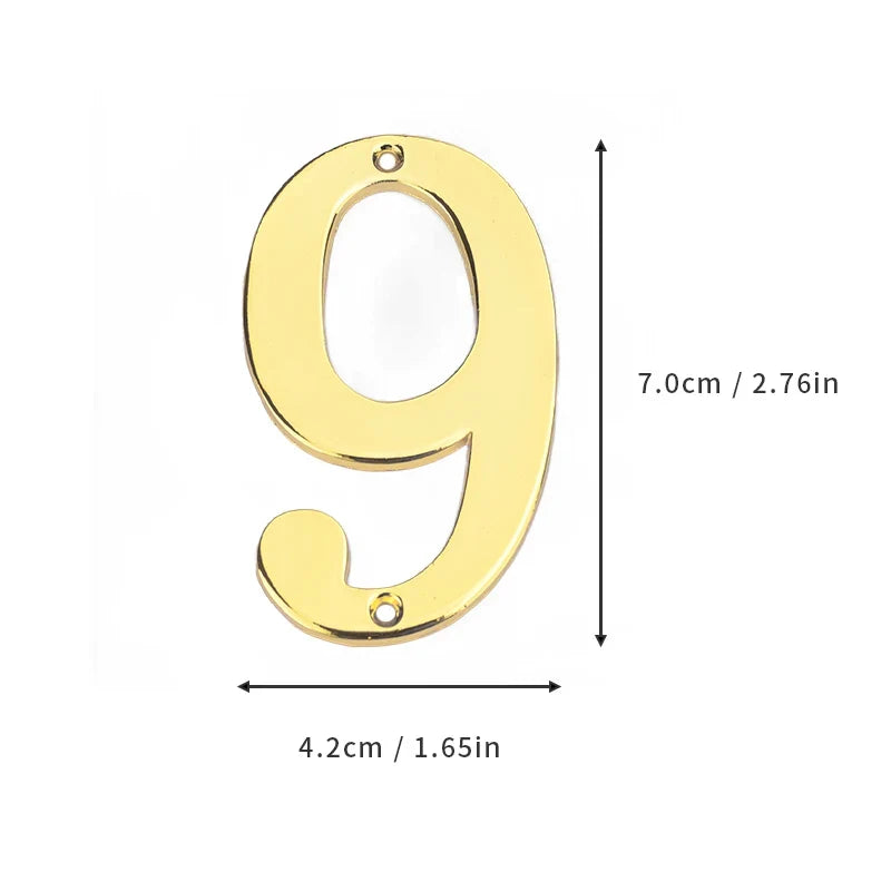 1Pcs 3Inch Metal House Numbers with M2 Screws Solid Zinc Alloy Mailbox Numbers 3D Address Numbers for Outside House Apartment