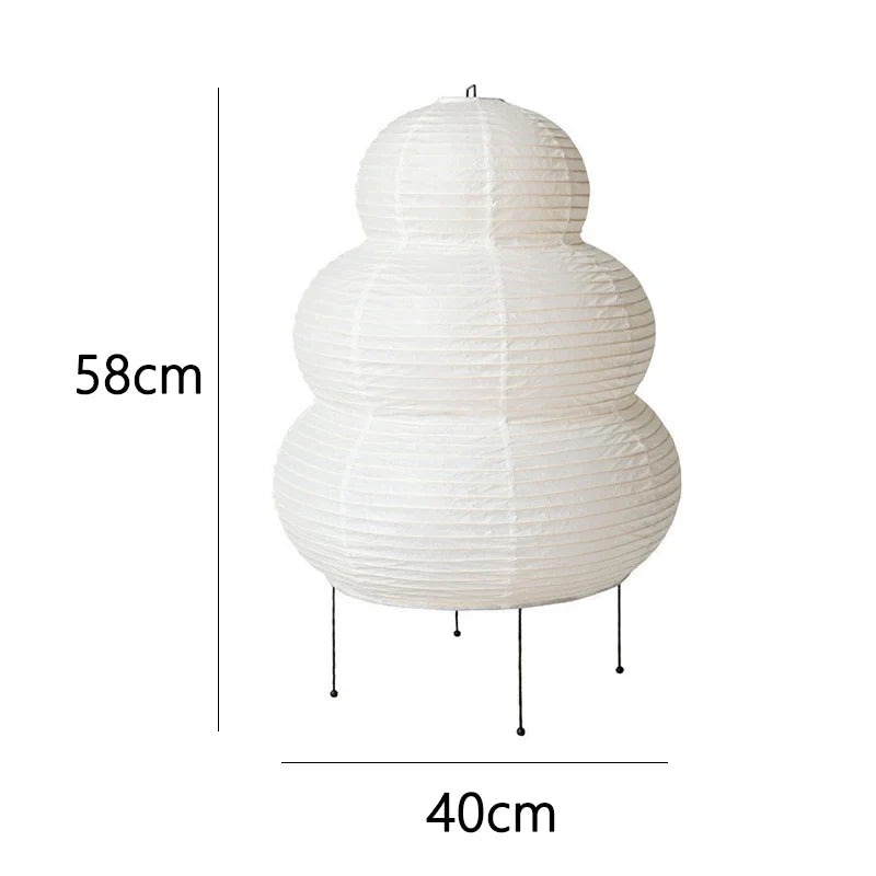 Japanese Creative Tripod Floor Lamp Designer Wabi-sabi Style Bedroom Rice Paper Standing Lights Home Hotel Lighting Decoration