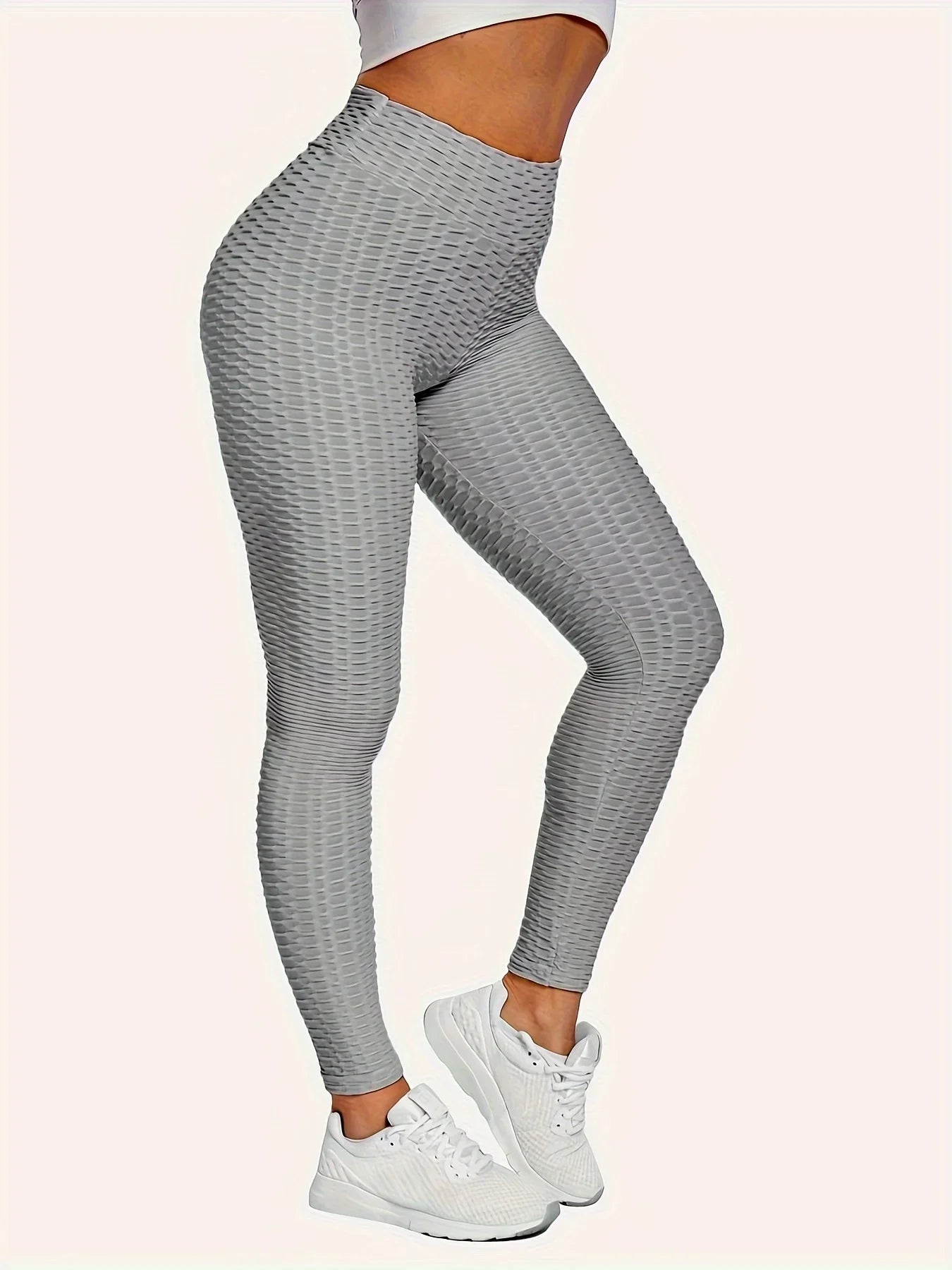 Sexy Bubble Yoga Fitness Leggings Solid Color Slim Fit Hip Lifting Sports Pants WOMEN'S Sportswear