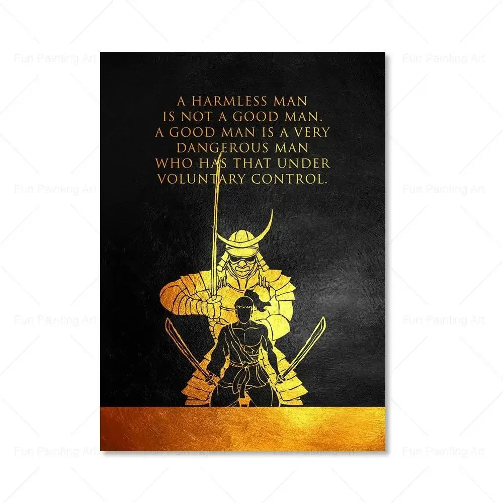 Motivational Quote Art Posters for Wall Black Golden Letters Inspiring Canvas Painting Wall Art Picture Office Living Room Decor