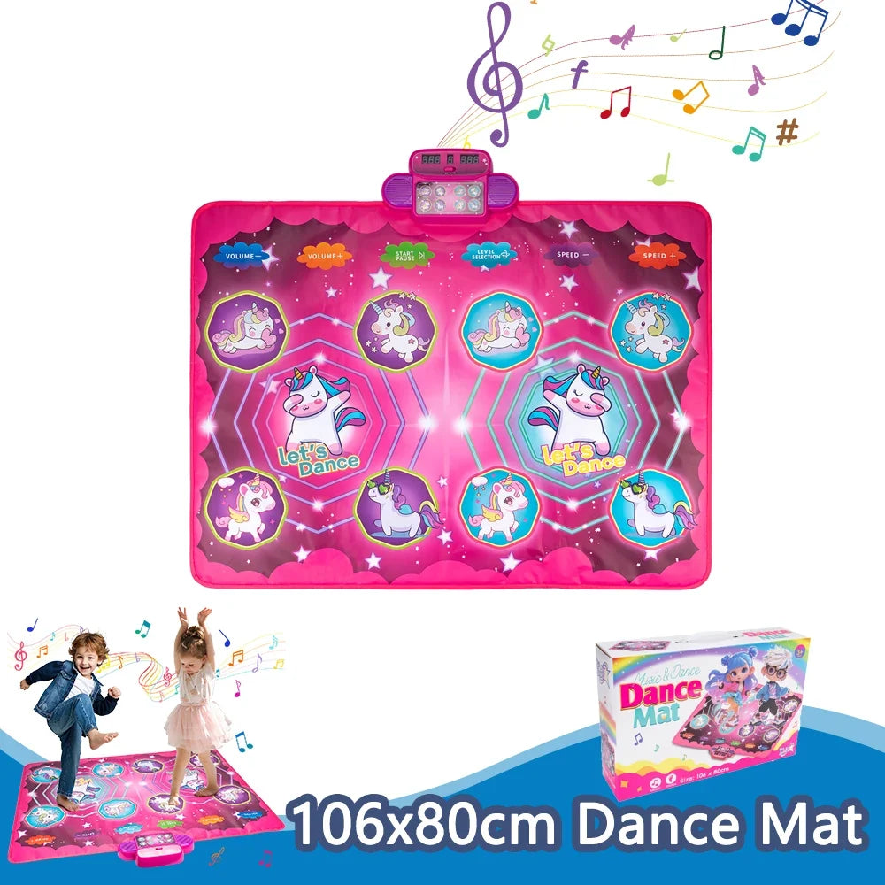 Dancing Blanket Kids Electronic Dance Mat Kid Floor Music Blanket Double Players Mode with 9 Levels Educational Toys Kids Gifts