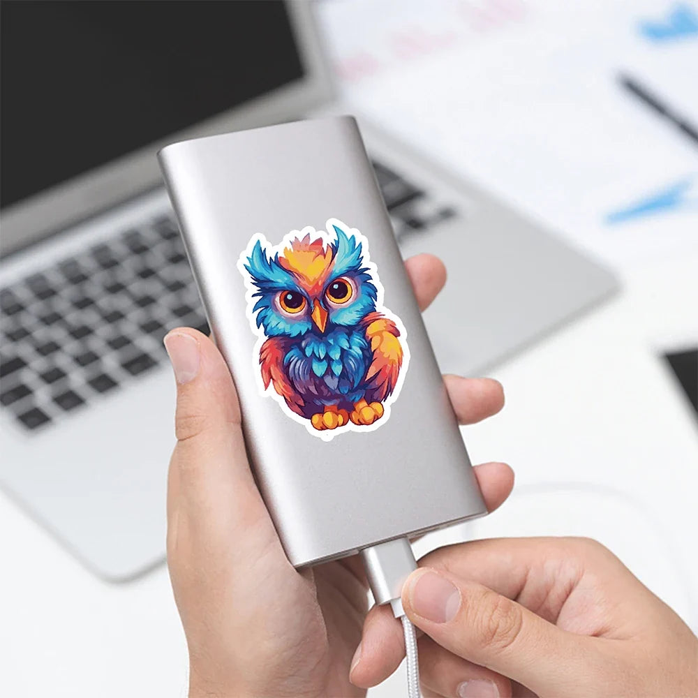 10/30/50pcs Cartoon Funny Cute Animal Owl Graffiti Creative Stickers Laptop Suitcase Notebook Stationery Sticker for Kids Toys