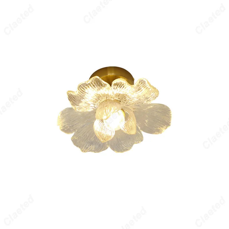 Modern Minimalist LED Flower Petal Ceiling Lamp Living Room Corridor Balcony Decorative Lighting E27