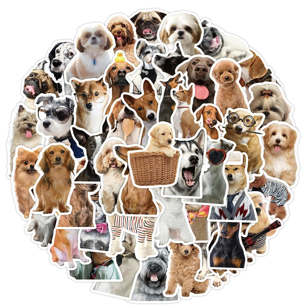 10/30/50pcs Funny Cute Pet Dog Graffiti Stickers Cartoon Decals Laptop Notebook Suitcase Phone Diary Stationery Sticker Kids Toy