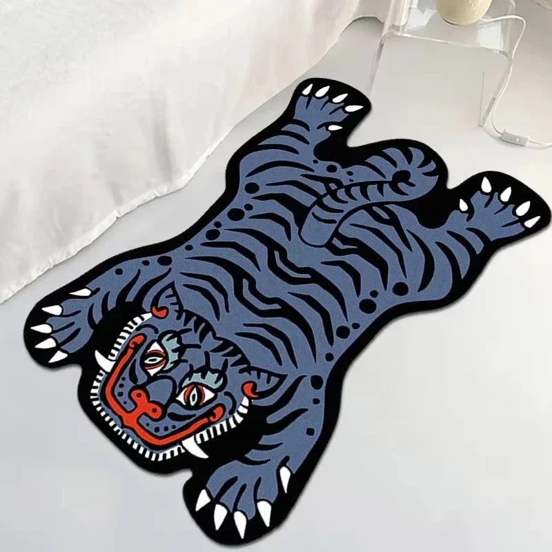 VIKAMA Cartoon Tiger Carpet - Durable and Easy to Clean Home Decor Living Room Sofa Coffee Table Rug Bedside Rug for Bedroom