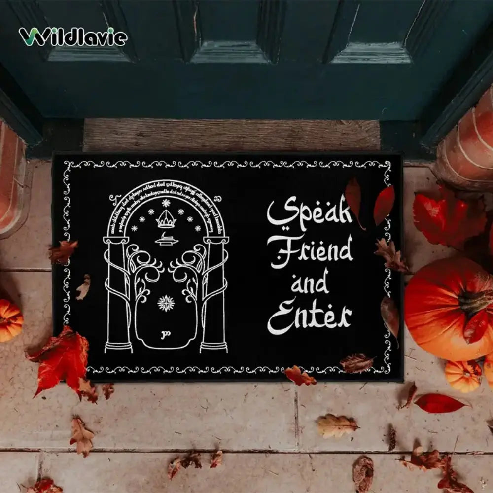VIKAMA Lord of the Rings Themed Doormat Hobbit Archway Durable Non-Slip Entrance Mat Hallway Doormat Bathroom Rug Home Decor