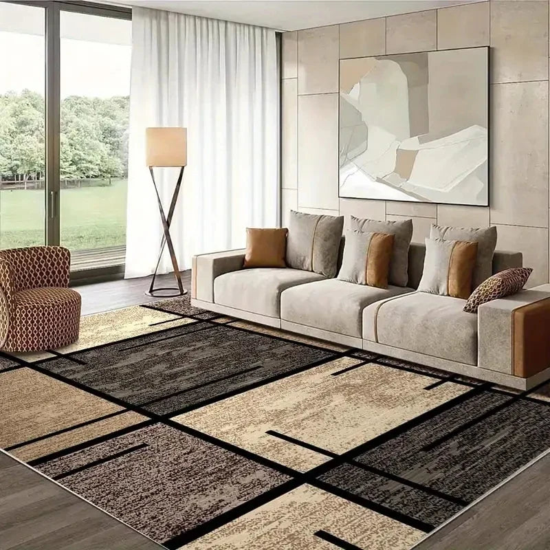 VIKAMA Geometric Rug Lightweight And Easy To Clean Home Area Rug, Suitable For Living Room, Bedroom, Office Home Decor