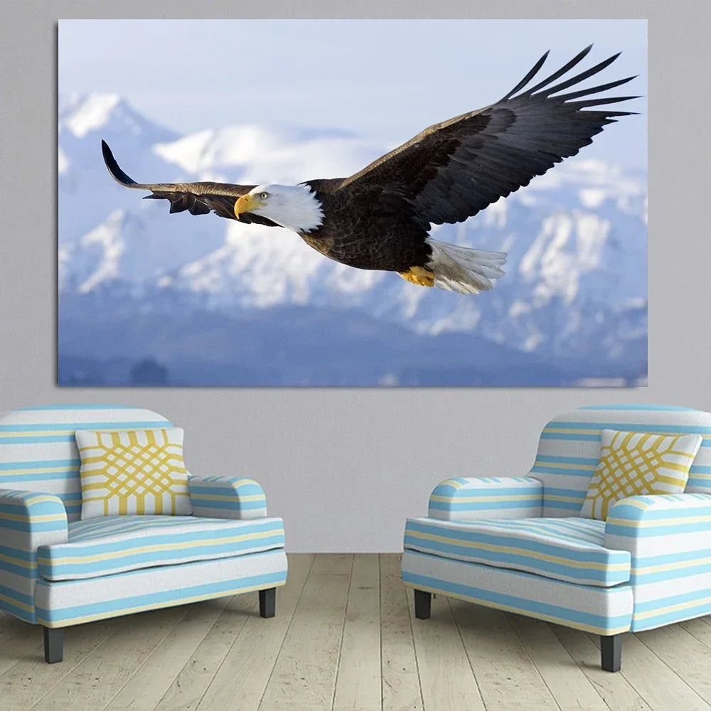 Modern Simple Wall Art Animal Eagle Roc Spreading Wings HD Canvas Print Poster Home Living Room Bedroom Decorative Painting