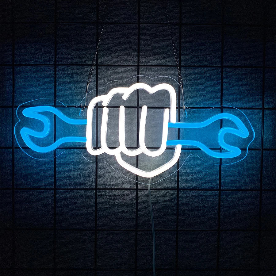 Garage Led Neon Sign, 3D Carved Gear Icon, Usb Powered, Used For Decor Of Bars, Car Service Stations, Parts Stores And Man Caves
