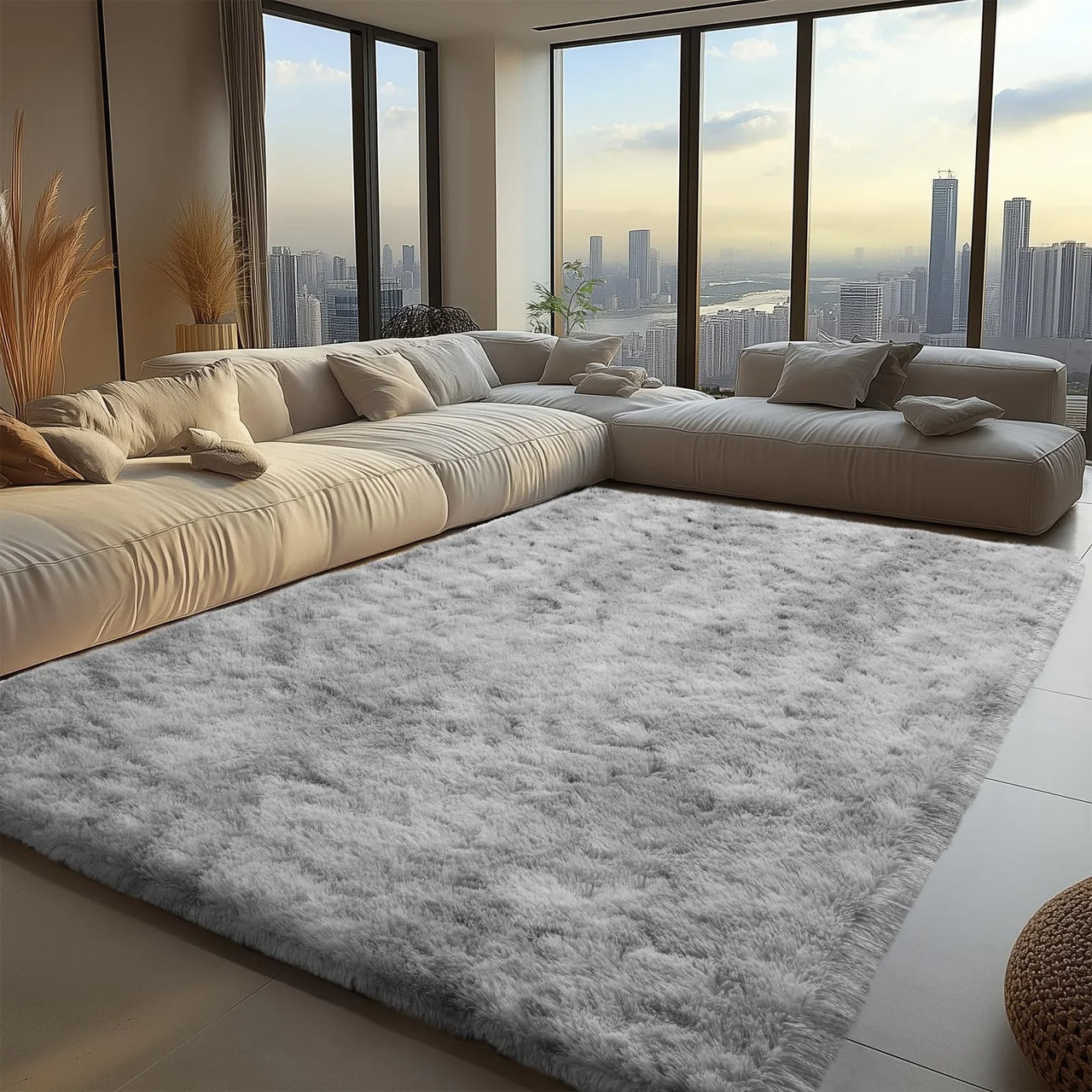 VIKAMA Living Room Carpet, Bedroom Soft Fluffy Plush Floor Mat, Kindergarten Children's Room, Dormitory, Home Decoration