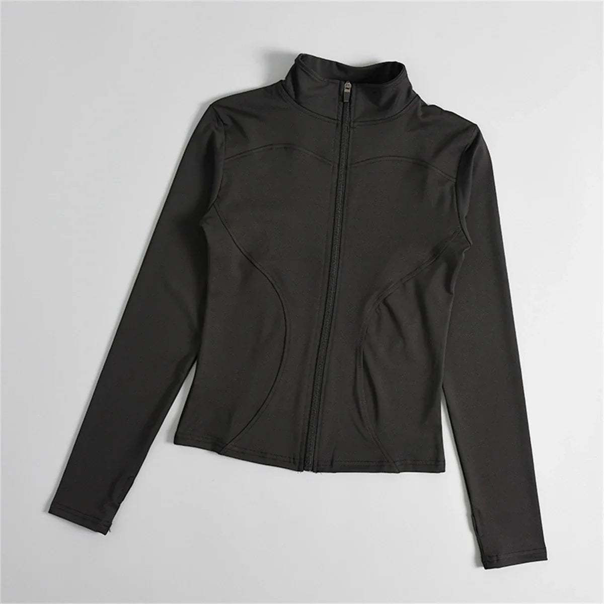 Women Long Sleeve Sport Jacket Spring Summer Gym Workout Coat Yoga Running Sports Cycling Top Casual Zipper Outfit Clothes Chic