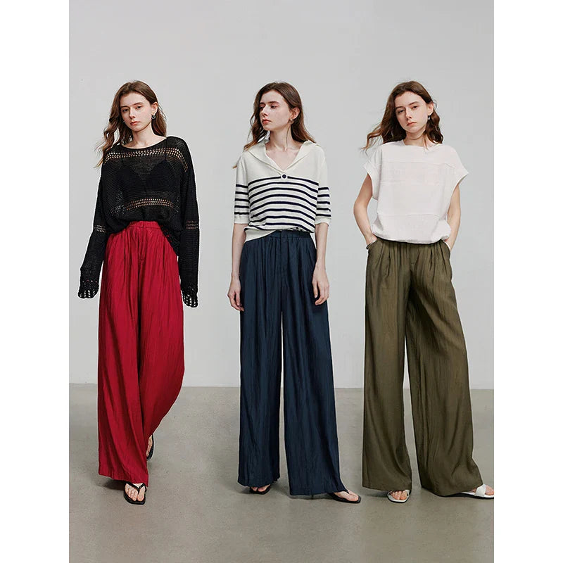 TOYOUTH Women Casual Pants 2025 Summer New Long Pants 8527002