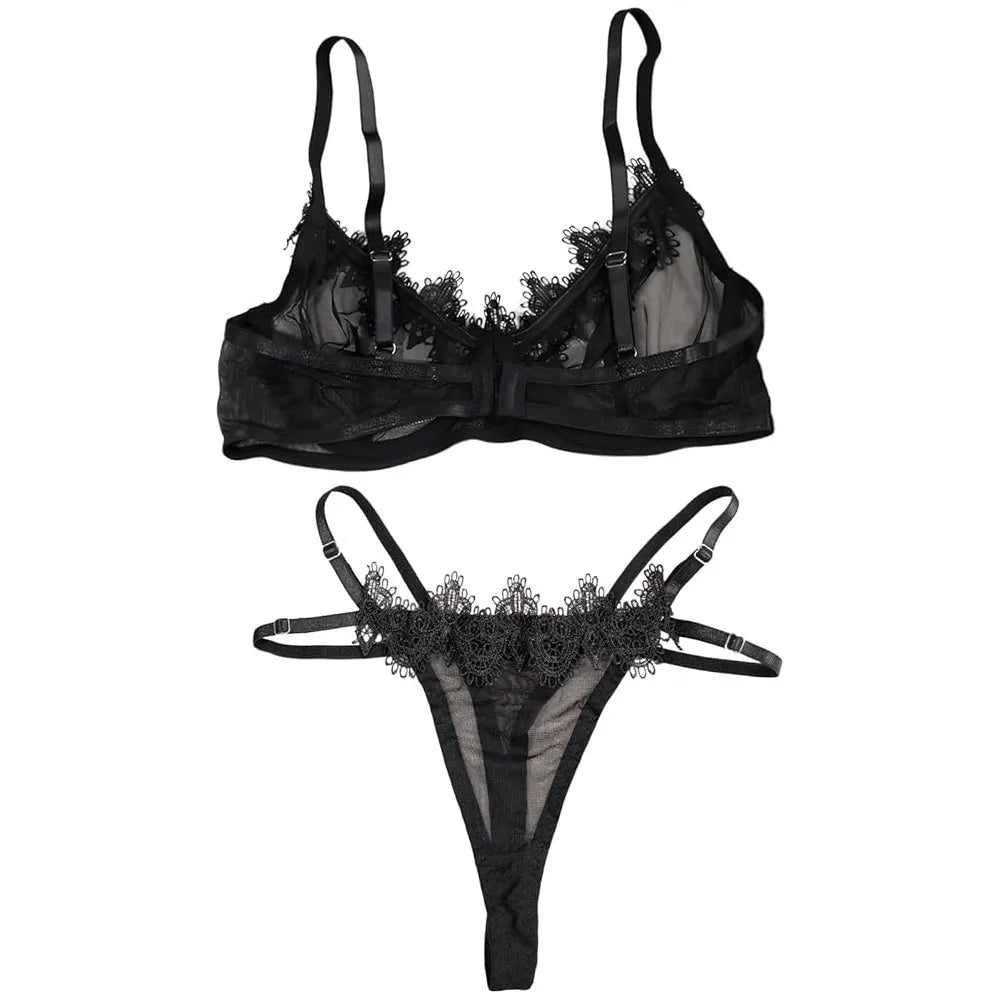 Sexy Lingerie for Women Underwear Panty Set Play See through Lace Bodysuit Babydoll Sleepwear