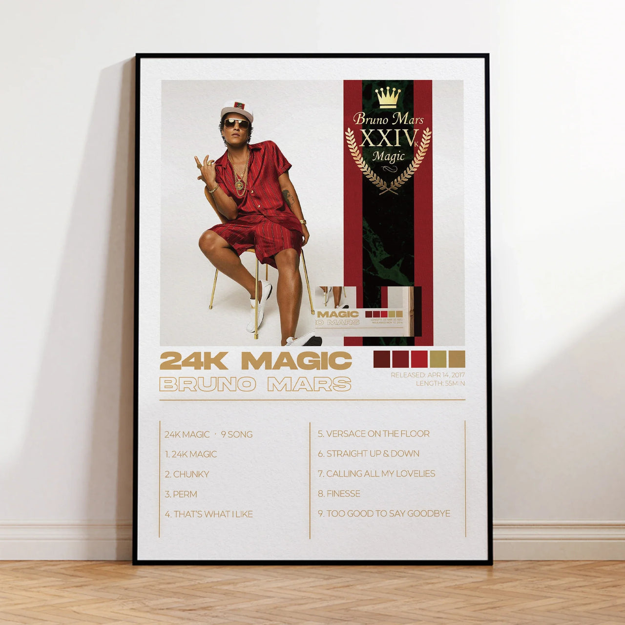 Modern Bruno Mars Albums Art Cover Music Songs Rap Wall Art Canvas Painting Posters For Living Room Home Decor