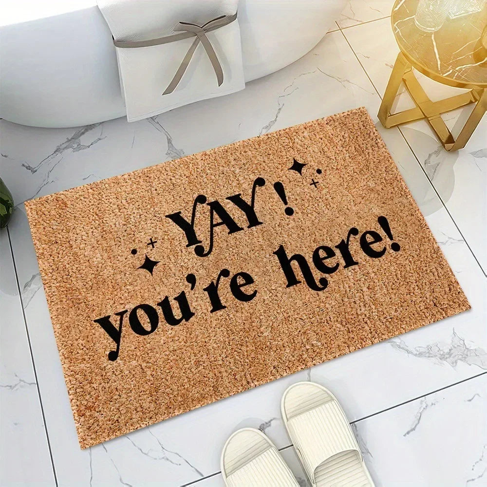 VIKAMA 2025 Christmas Reindeer Doormat Kitchen Rug Indoor Outdoor Entryway Carpet Holiday Home Decor Happy New Year 2026
