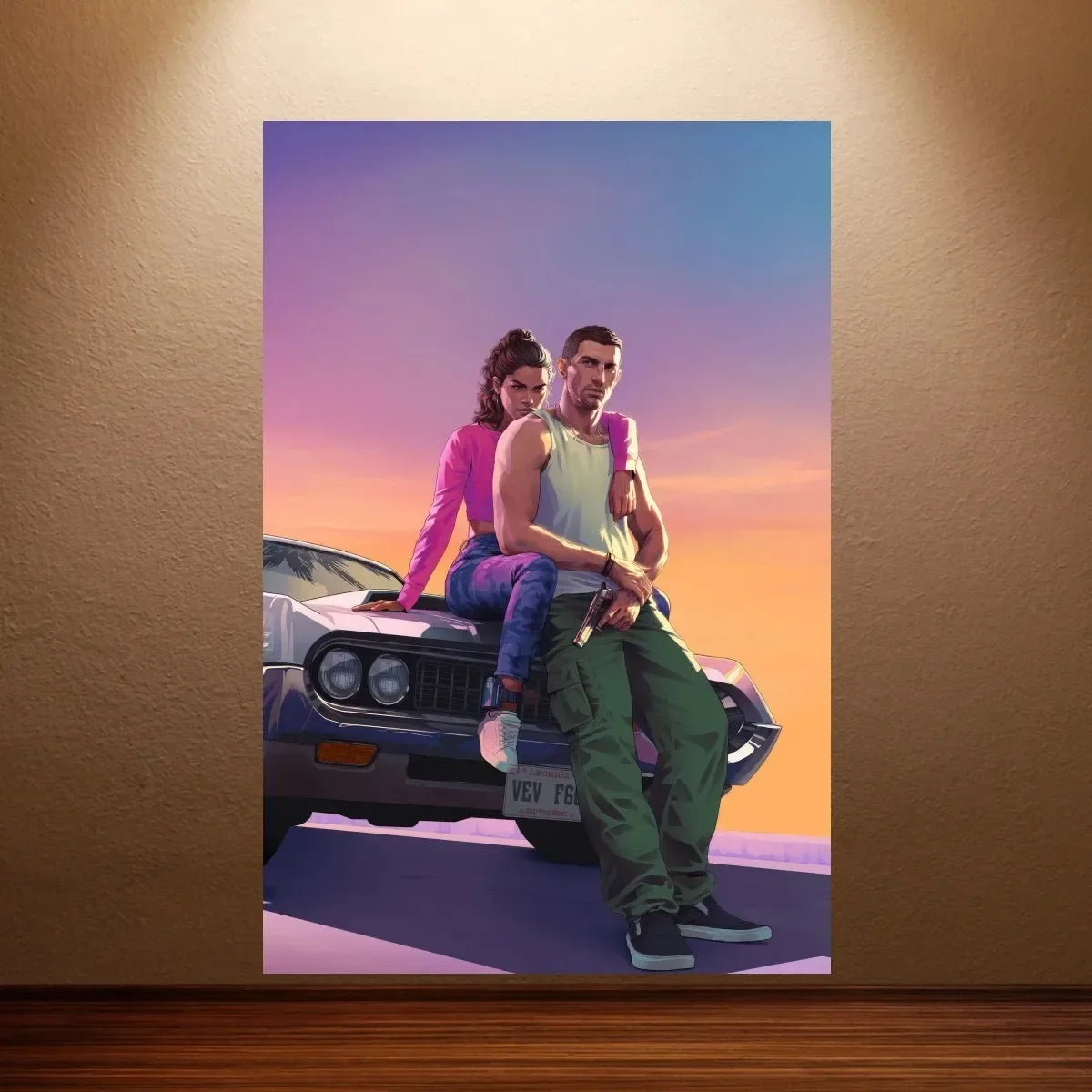 GTA 6 Poster Grand Theft Auto VI Game Poster Canvas Wall Art Painting Game Room Wall Decor Bedroom Wall Art Sticker Home Decor
