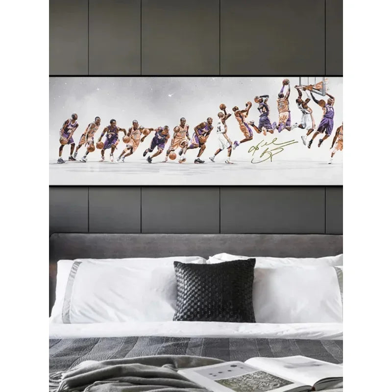 Modern Simple Wall Art, Large Size Basketball Star Players, HD Canvas Print Poster, Home Living Room Bedroom Decoration Painting
