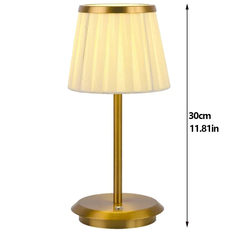 LED Table Lamp USB Pleated Atmosphere Light Restaurant Bar Night Light Coffee Bedroom Decorative Art Lighting