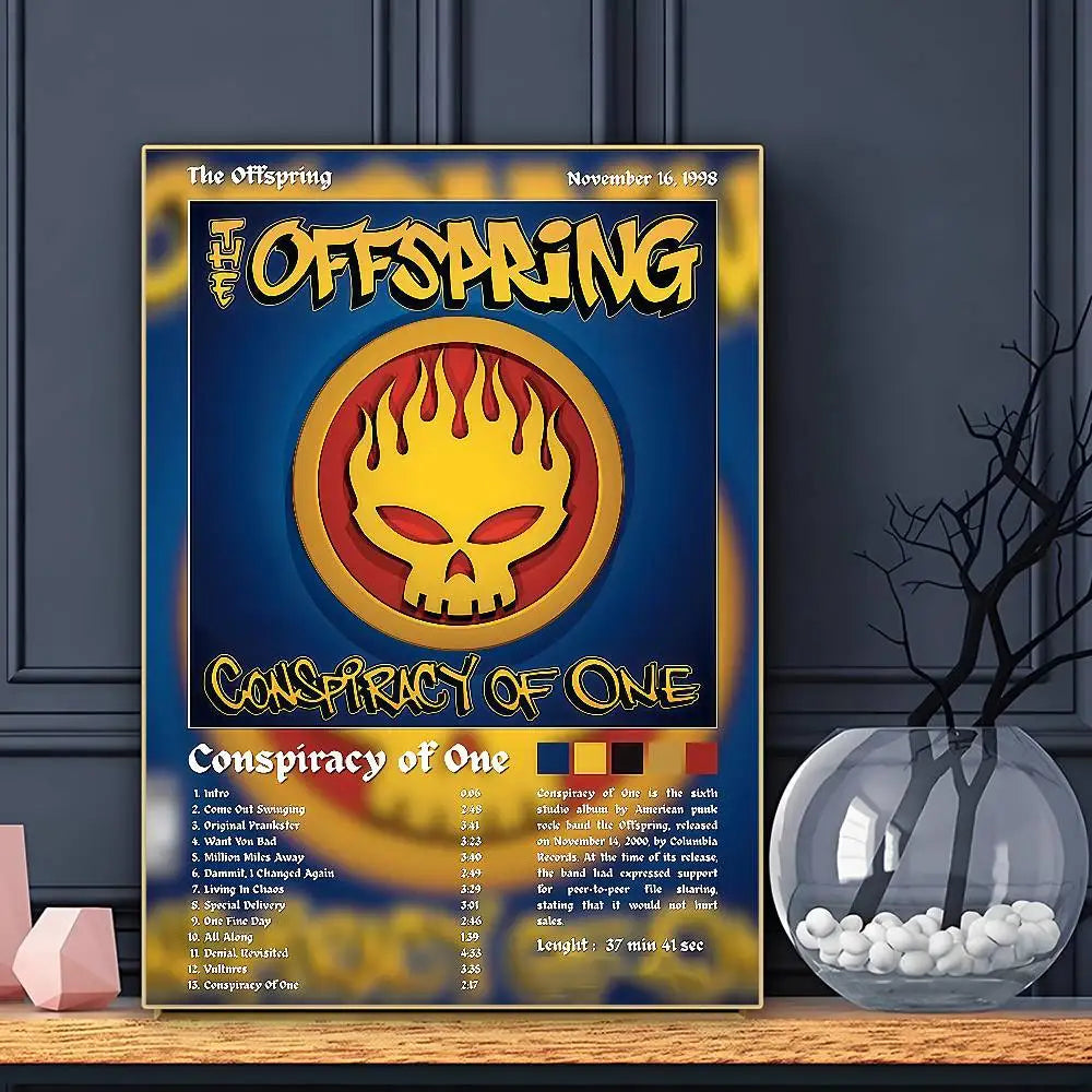 Band Rock Music The O-OffspringS Poster HD Sticky Wall Art Printing Waterproof Home Living Bed Room Bar Aesthetic Decor