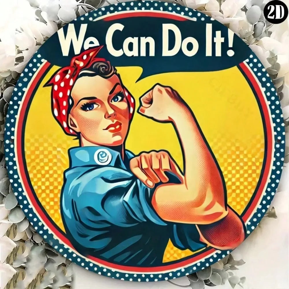 Rosie The Riveter Metal Sign 