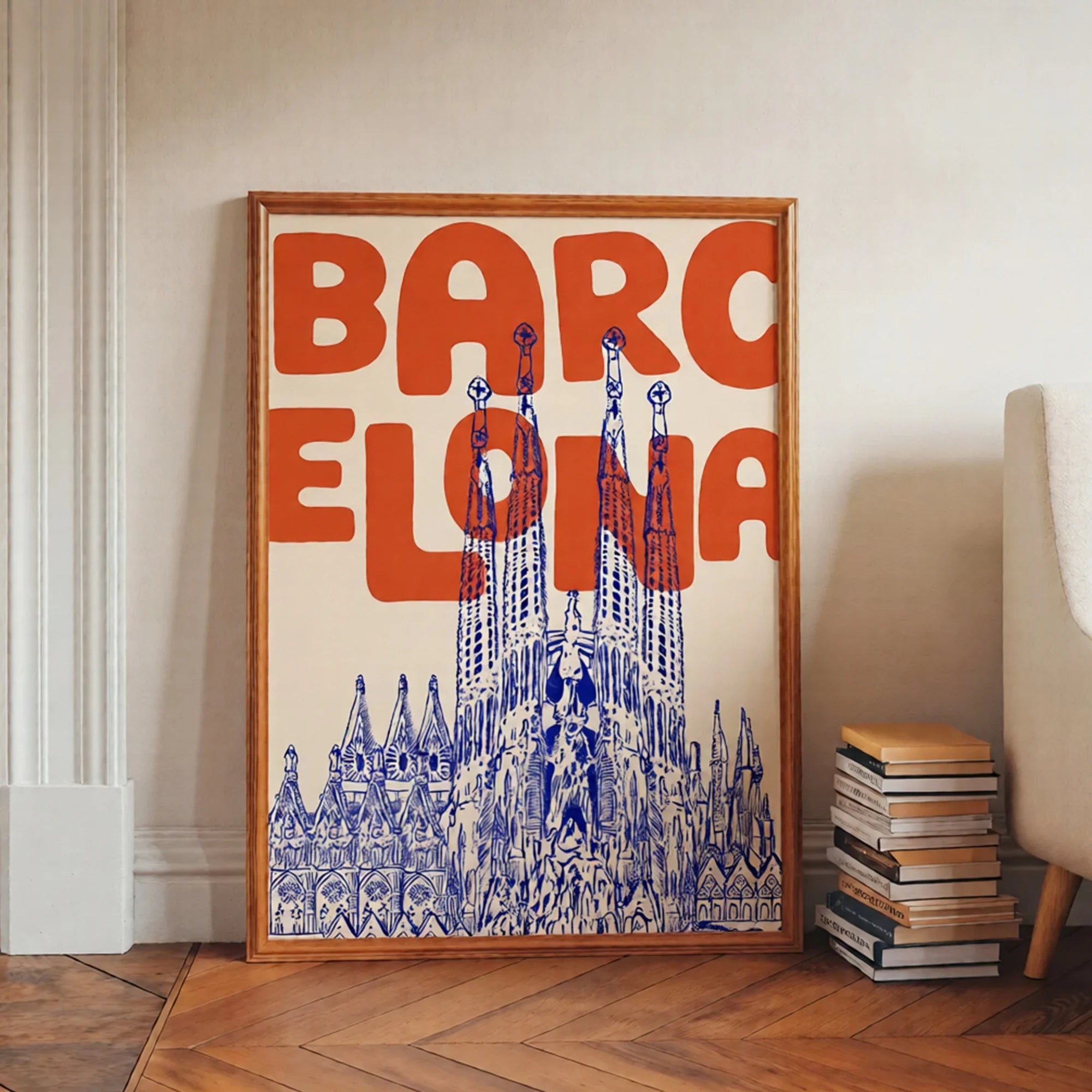 Barcelona Travel Poster Spain Wall Art Print Canvas Painting Poster Picture For Living Room,Bedroom Dining Room Home Decor