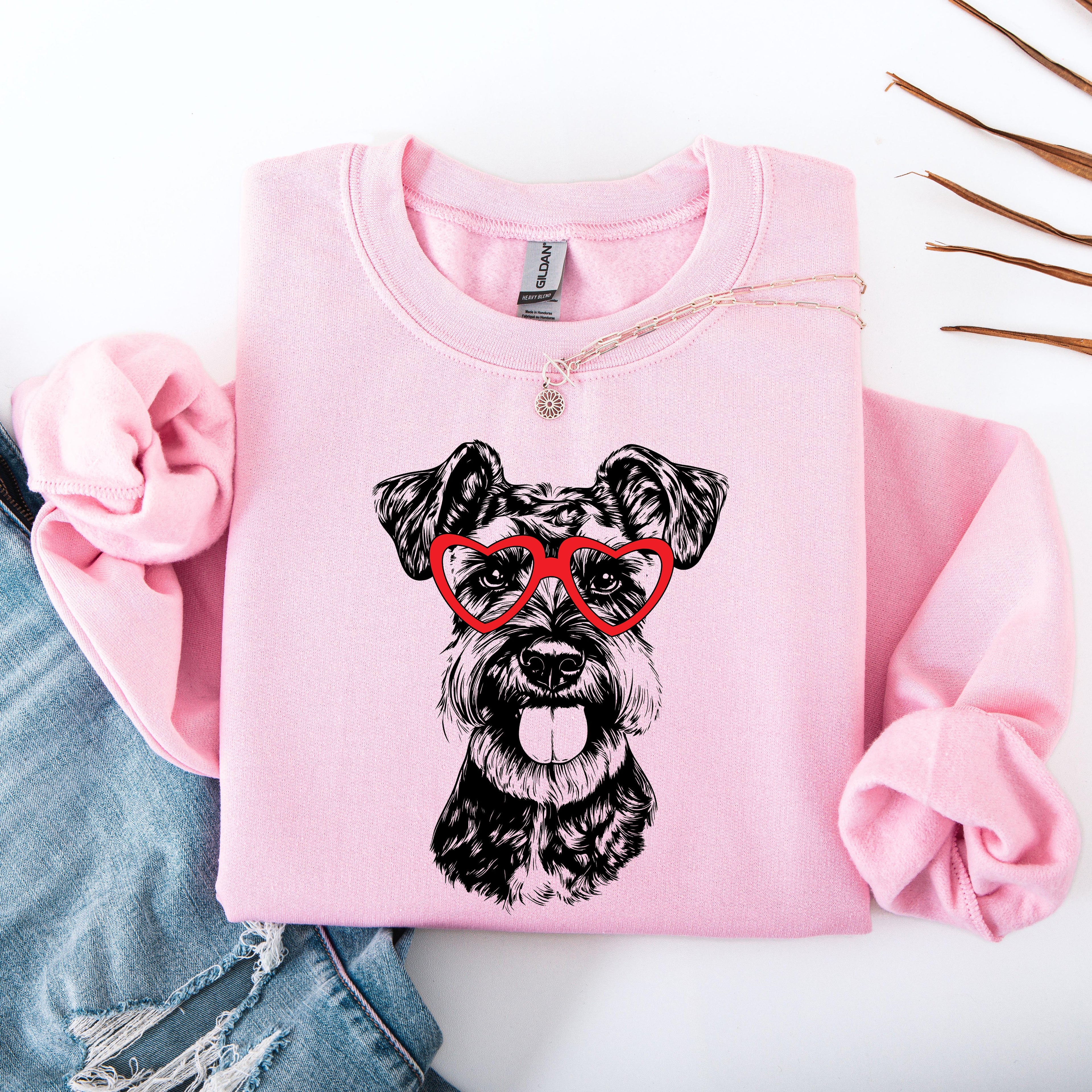 Schnauzer Dog Lover Breed Enthusiast Graphic Design For Pet Parents And Dog Lovers Sweatshirt