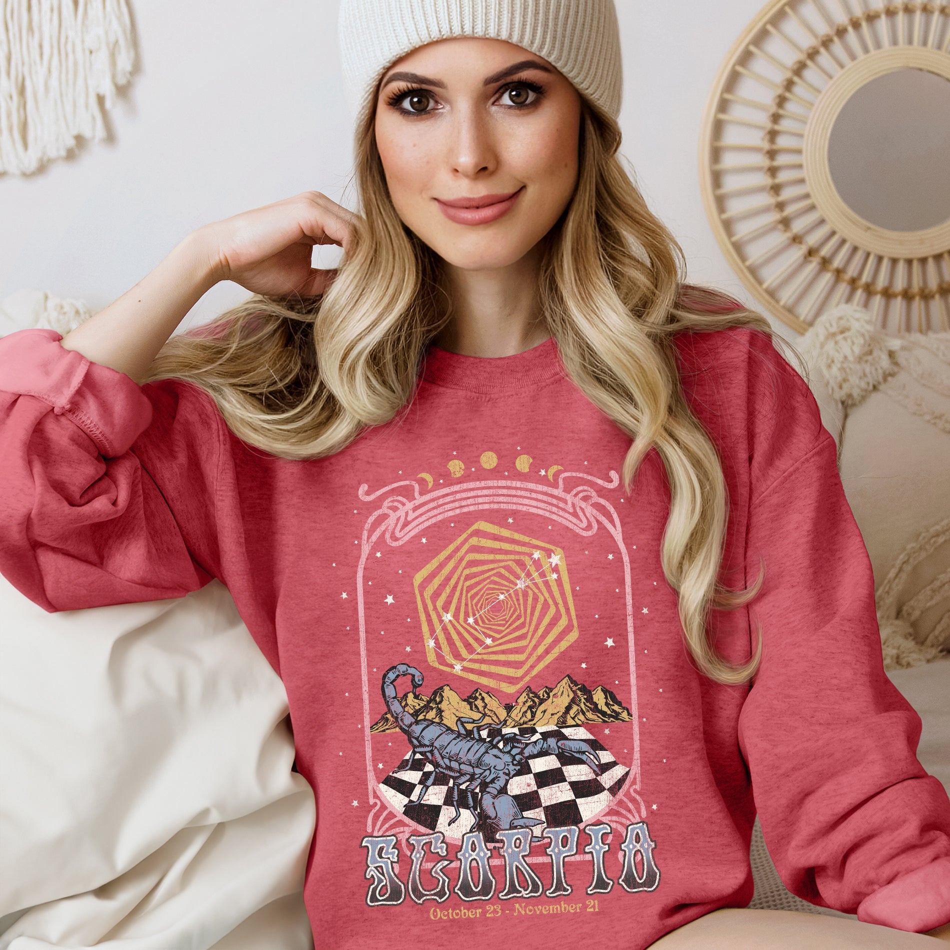 Scorpio Zodiac Astrology Horoscope Celestial Signs Constellations Night Sky Mystic Energy Sweatshirt