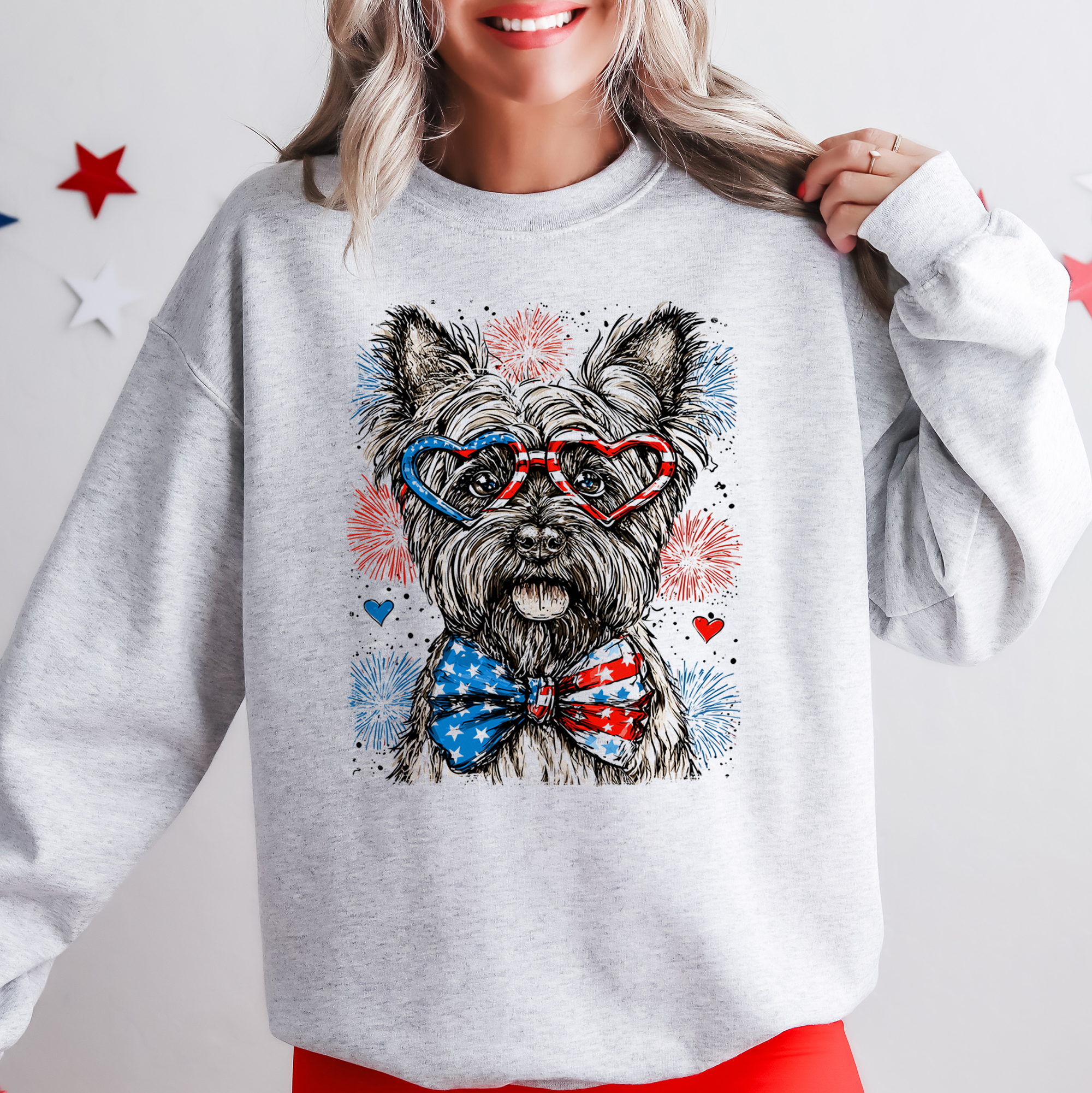 Scottish Terrier Patriotic USA Independence Day Dog Lover 4th of July Sweatshirt