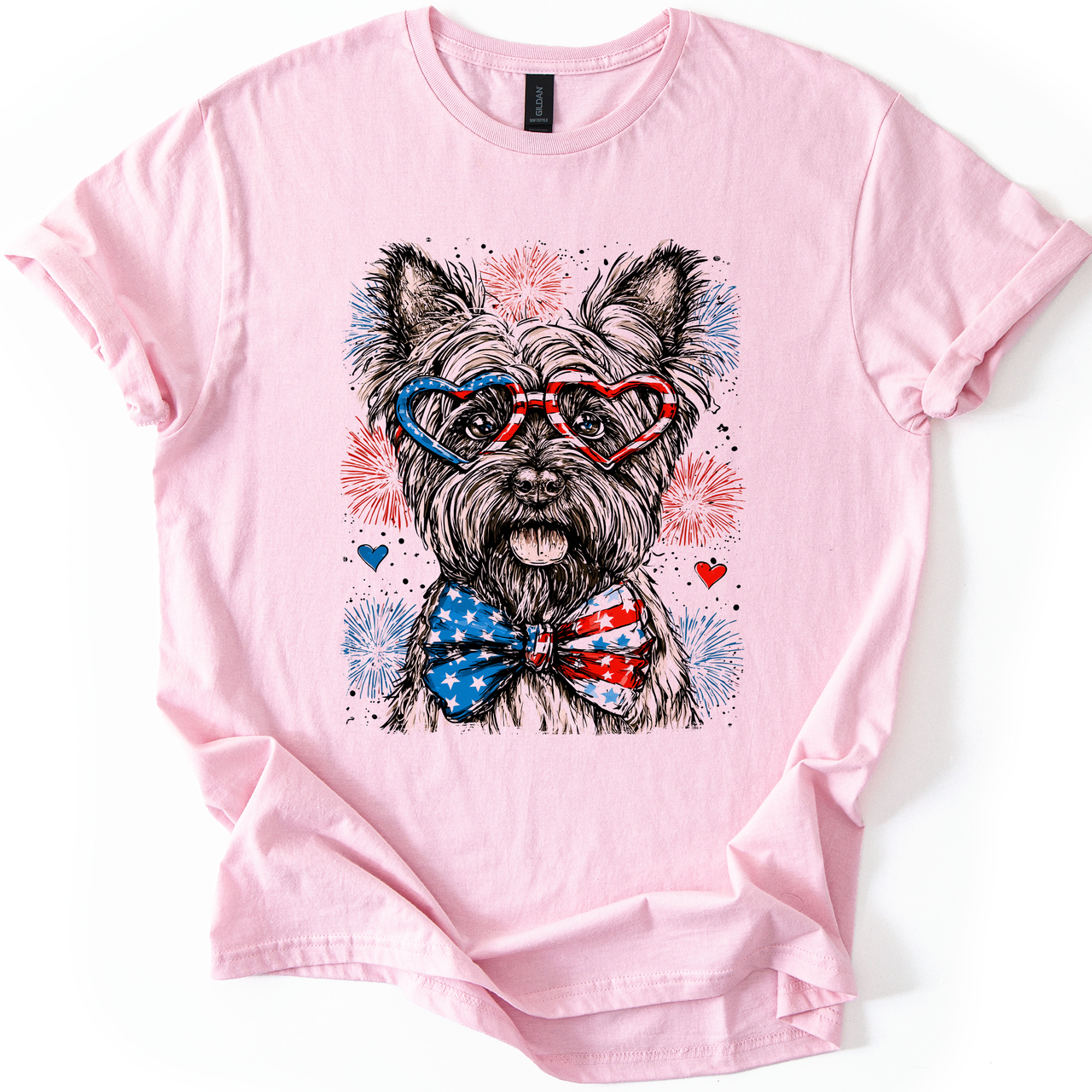 Scottish Terrier Patriotic Dog USA Fourth of July Flag Pride for Pet Lovers Graphic Tee